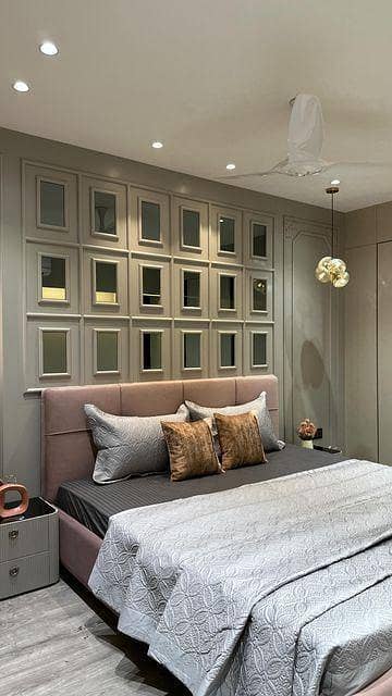Bedroom wall design  03231403207