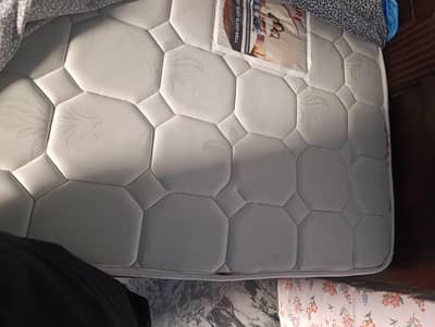 single bed with mattress, solid wood