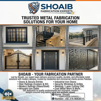 Metal Works Services | Iron Railing, Gates, Doors & Laser Cutting