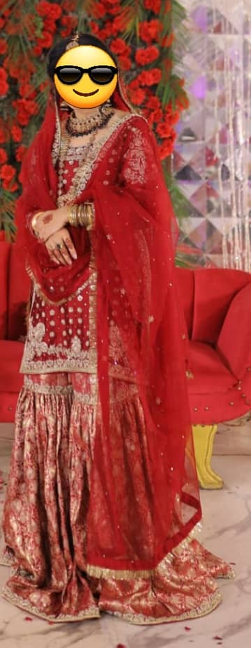 Bridal Dress/Barat Dress/First Day Dress/Red Bridal dress/Ghrara Dress