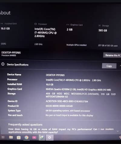 Gamming laptop for sale all games supports