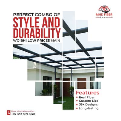 Fiber glass / parking shed/ Fiberglass/ fiber glass / fiber sheet