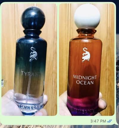 Brand Laverne 1. Tyrant perfume 200ml 2. Midnight Ocean 200 ml