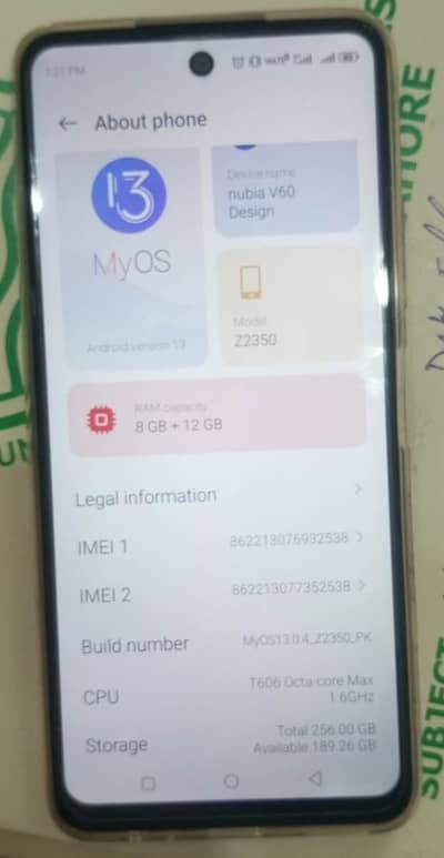 ZTE Nubia V60 8GB/256GB