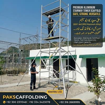 PAK SCAFFOLDING Premium Aluminum Stairway Tower Scaffolds in Pakistan