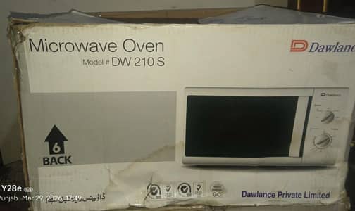 Dawlance microwave oven with box  03044896687