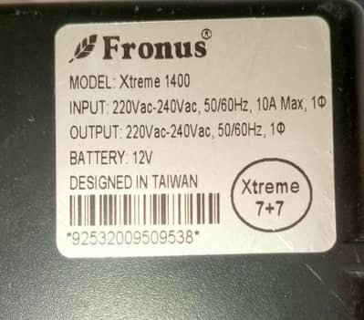fronus 1.4 kw inverter+ups