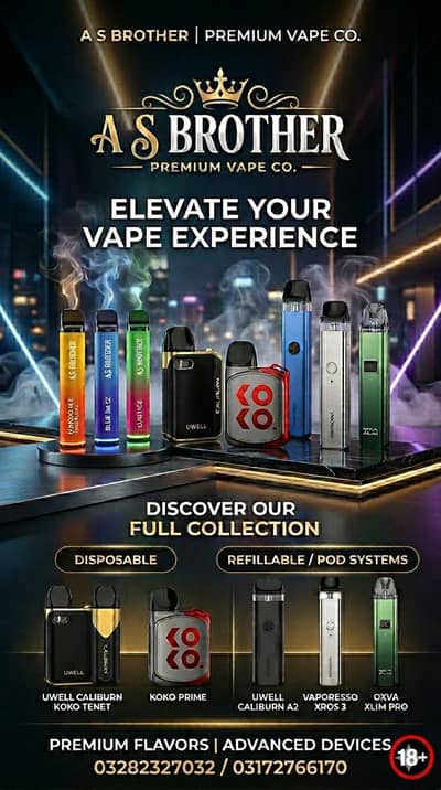 Disposable and Refillable Vapes 18+ Only For adults