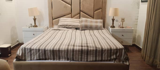 Imported Bed Set with Side Tables Dressing Chair Complete Set