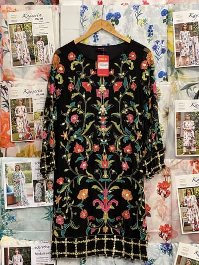 New Rang Ja Chiffon 2 Piece  With embroidery Available