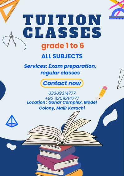 Tution classes available for kids