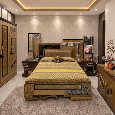 Modern Wooden Bed Matching Furniture _ Urgent Sales