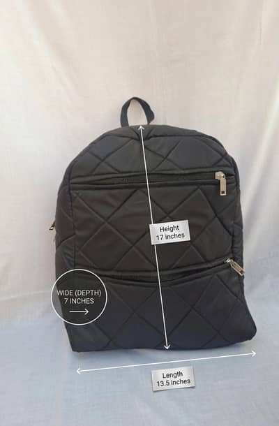 Premium Black Quilted Luxury Backpack - Stylish & Durable