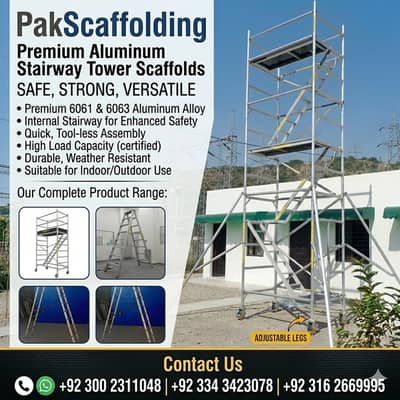 PakScaffolding | Premium Aluminum Stairway Towers & Industrial Ladders