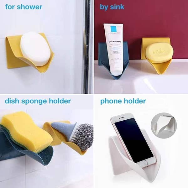Soap Dishes for Bathroom – Simple Self-Draining Bar Soap Holder for Shower