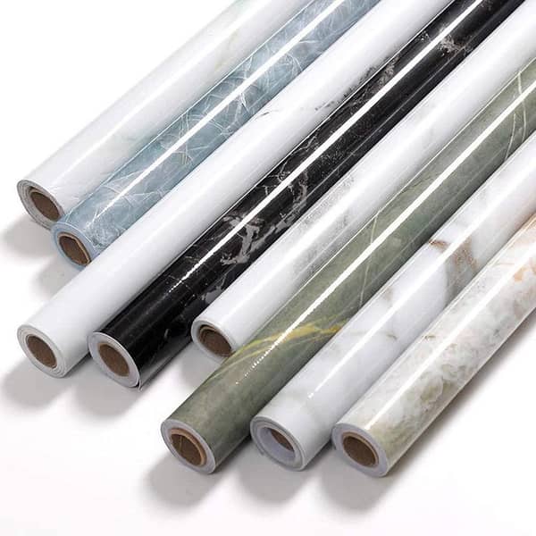 60x200 cm Marble Effect Self-Adhesive Wallpaper for Furniture – Peel and Stick, Removable Granite Paper