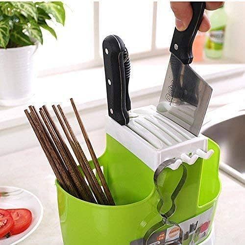 Kitchen Cutlery Storage Holder Stand for Countertop and Dining Table - Multi-Function Kitchen Organizer