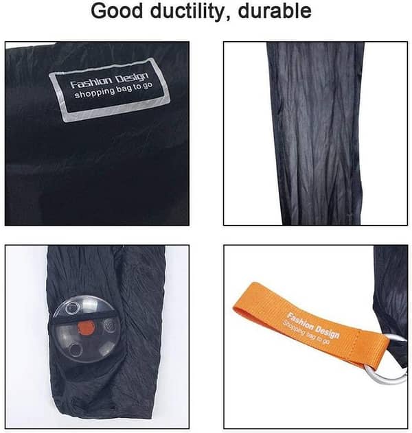 Grocery Shopping Bag, Reusable Space-Saver Roll-Up Tote in Small Case