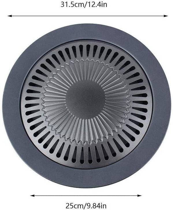 Non-stick Smokeless Indoor Grill Pan for Stove Tops, 12.4 inches