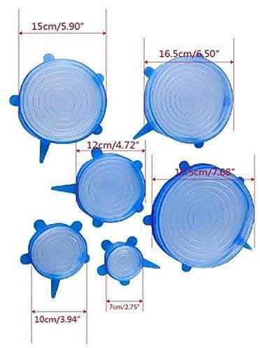 6pcs/set Silicone Lid Spill Stopper Cover Universal Silicone Suction Lid-bowl Pan Kitchen Tools Pan Lids Cover Stoppers Tools