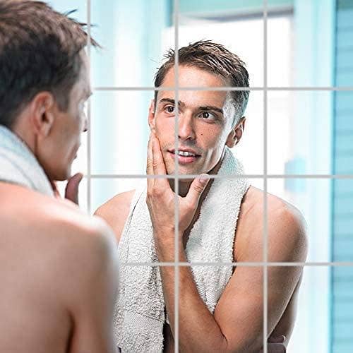 15×15 cm Mirror Wall Sticker Set – Self-Adhesive Acrylic Tiles for Bedroom, Bathroom and Home Décor