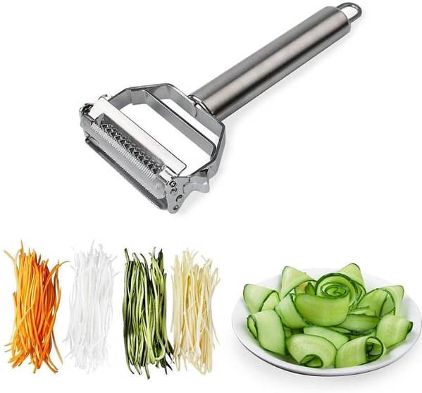 Vegetable Cutter and Fruit Slicer Stainless Steel Julienne Peeler