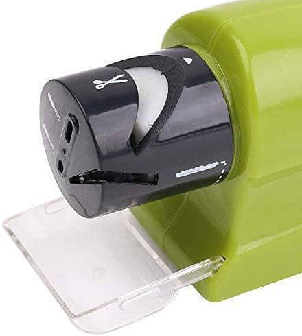 Cordless Motorised Electrical Kitchen Knife Sharpener  Can Also Use for Scissor and Screwdriver (Green)