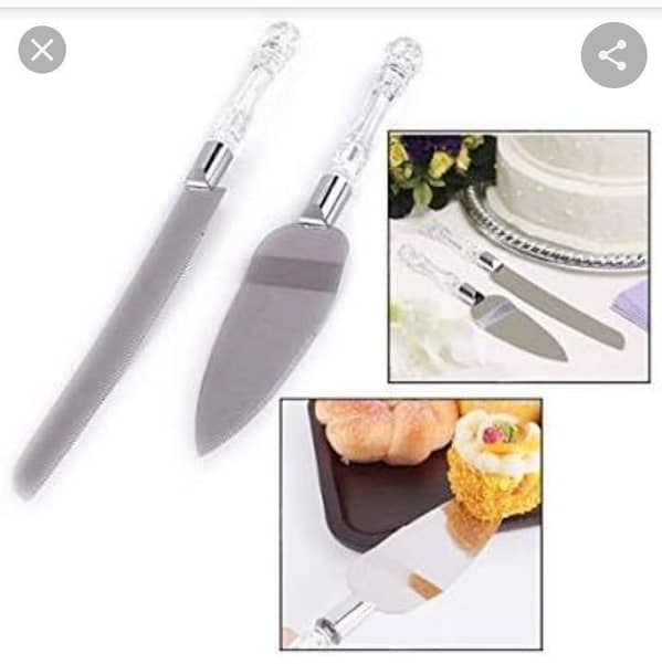 WEDDING CAKE KNIFE AND SERVER SET