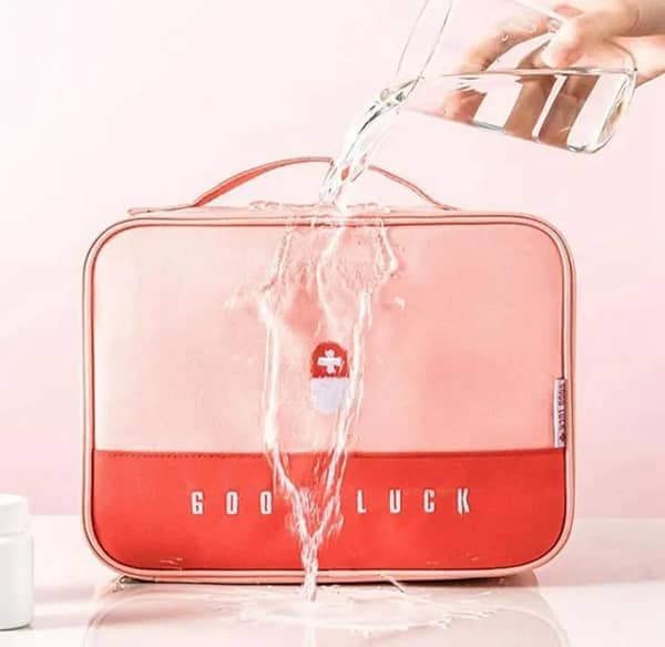 First Aid Kit, Portable Waterproof Oxford Cloth Family Portable Medicine Kit