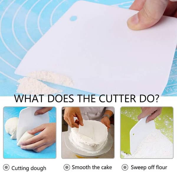 Silicone Baking Mat Reusable Mat for Pizza Dough Scraper Mini Silicone Rolling Pin