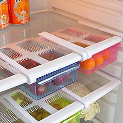 Multifuction Plastic Kitchen Refrigerator Storage Rack Home Fridge Shelf tray