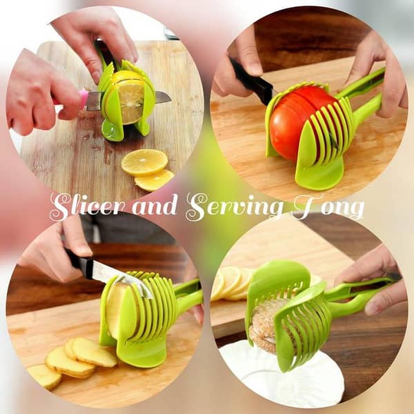 Tomato Slicer Onion Potato Fruit Lemon Peel Cutter Holder
