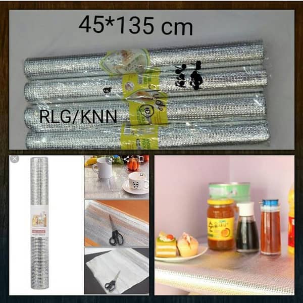 Multipurpose Drawer and Shelf Liner, DIY Non-Slip Kitchen Cabinet Pad, Silver Cupboard Mat