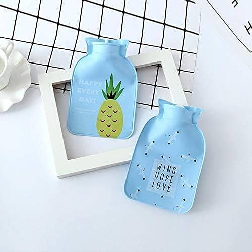 Set of 2 Lovely Mini Hot Water Bottle/Hand Warmer, Light and Handy, 100 ML-A
