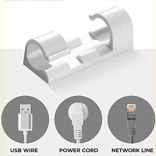 20 pcs  Finisher Wire Clamp, Self Adhesive Cable Organizer, Home Essentials Cable Clips, Multifunctional Cord Holder Wire Organizer Cable Clips for Car Office and Home Cable Management