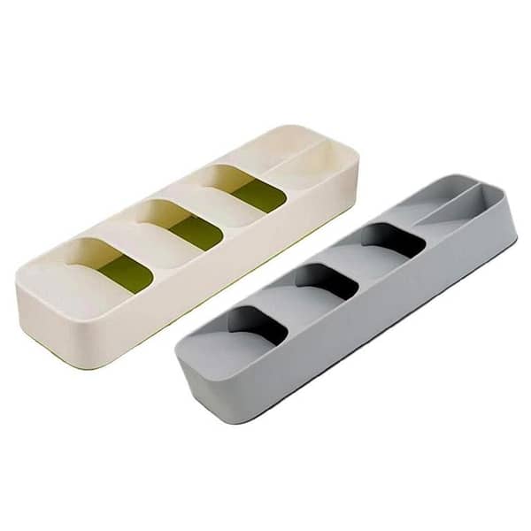 Compact drawer kitchen spoon fork cutlery storage separation container plastic knife block holder