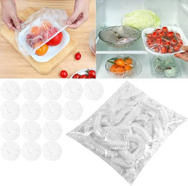Food Storage Bags, Pack of 12 Cling Film, Reusable, Elastic Plastic Food Storage Bags, Sealing Bags, Food Cover for Storage of Food
