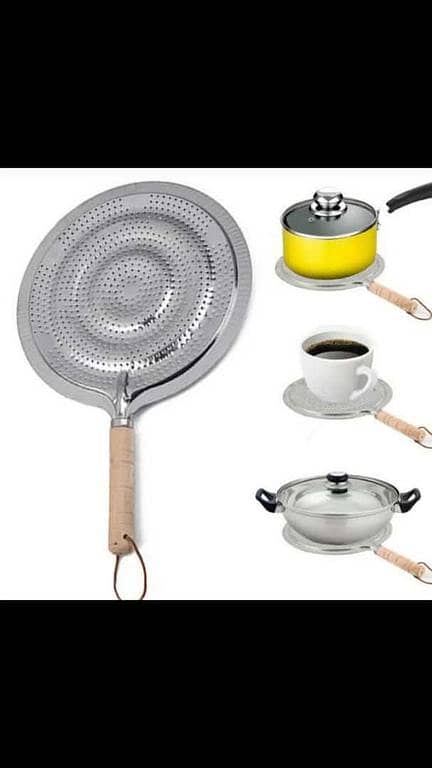 A Slow Fire Ring Aluminum Heat Diffuser w / Handle distributer Pots Kitchen Double Boiler