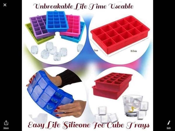 Ice Cube Tray Silicone with , Easy-Release Ice Cube Molds,