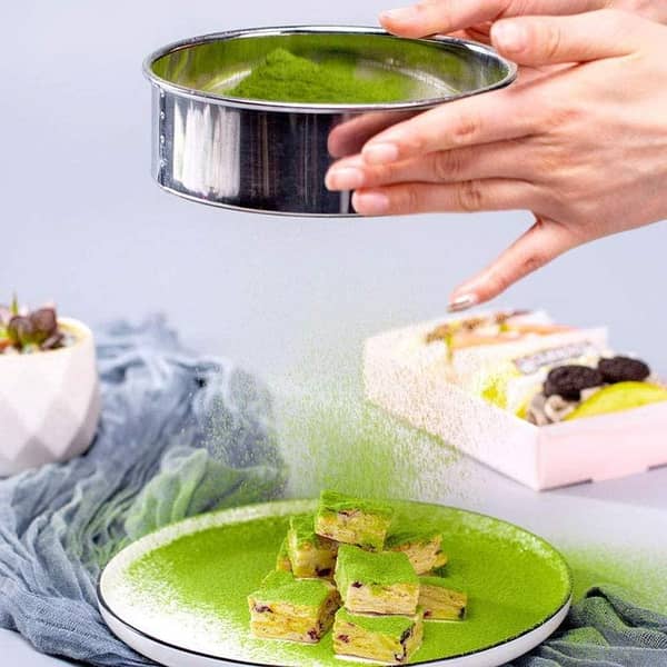 6 kitchen flour sieve, fine mesh flour strainer, stainless steel, fine filter for kitchen