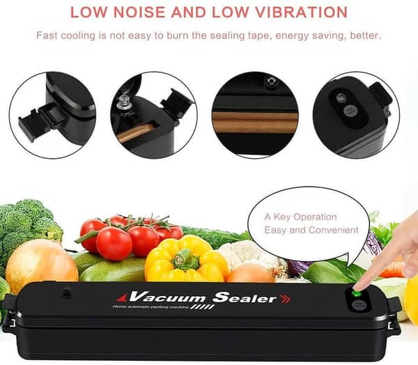 Food Vacuum Sealer Machine, Automatic Mini Portable Vacuum Sealer Home Vacuum Air Sealing System for Food Meat, Meal Preservation/Starter Kit