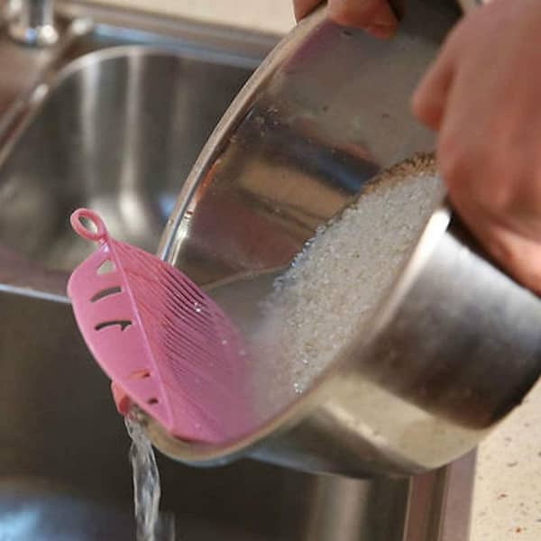 Leaf Shape Rice Wash Sieve Beans Peas Wash Sieve Kitchen Washing Cleaning Tool Gadget Clips Filter