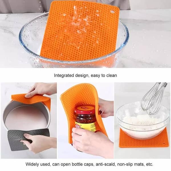 Ankway Silicone Pot Holder Trivet Mats – Hot Pads, Spoon Rest, and Multipurpose Heat-Resistant Silicone Trivet