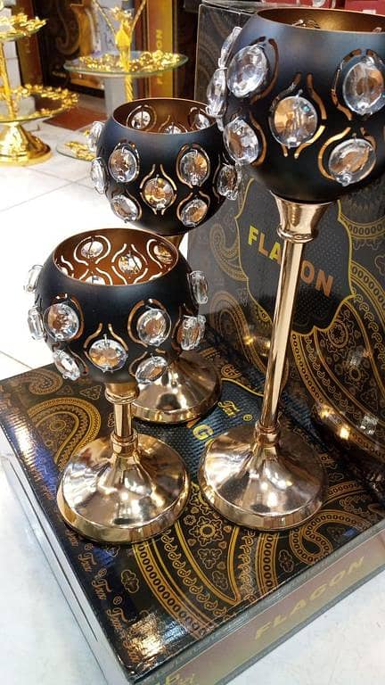 Candle stant 3 pieces glass Black and White decoration romantic home candle, scented dining table