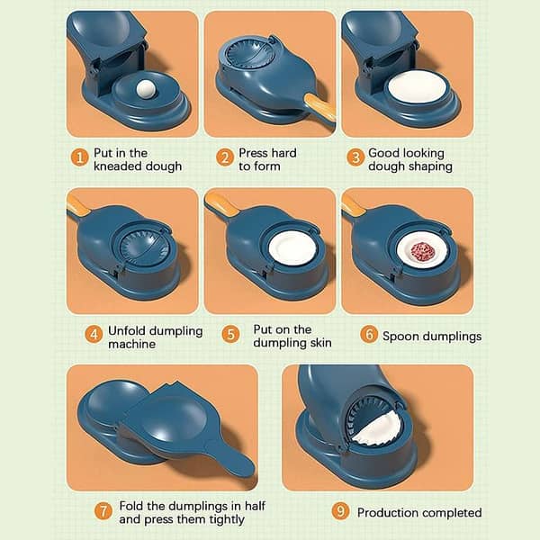 Momos Maker 2 in 1 Dumpling Maker, Dumpling Press, Machine, Multifunction Dumpling Mold Set, Manual Dumpling Press