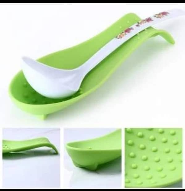 Silicone Non Stick Spoon Rest Heat Resistant Kitchen Gadget