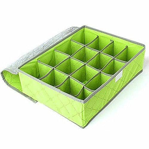 Underwear Storage Box Underwear Box-Cloth with Cover dustproof and Breathable 16 Grid Underwear Storage Box Drawer Type Compartment Household Underwear Underwear box