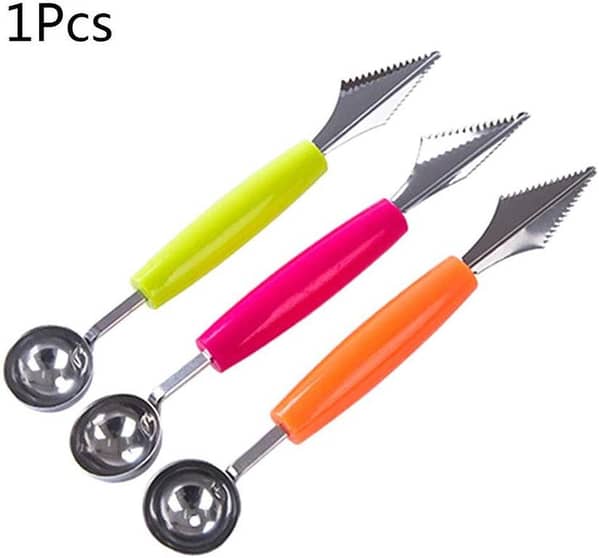 2 in 1 Ice Cream Dig Ball Scoop Scoop Ball Ball DIY Various Cold Dishes Tool Watermelon Fruits Carving Knife Cutter Gadge