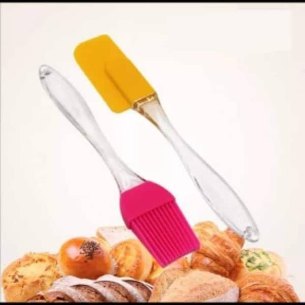 Silicone Spatula and Brush Set for Pastry, Cake Mixer, Decorating, Cooking, Baking, Silicone Spatula And Pastry Brush Set