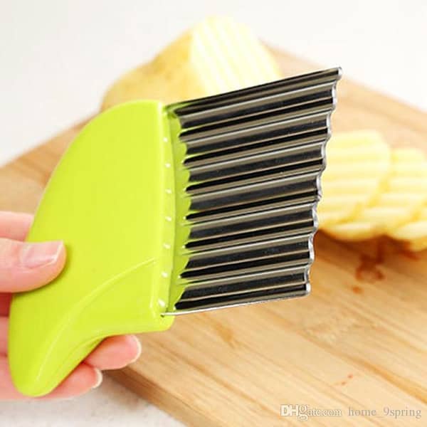 Pratical Home Supplies French Fried Knife, Potato Chopping Knife, Veggies Potato Potato Cutter Knife (Green)